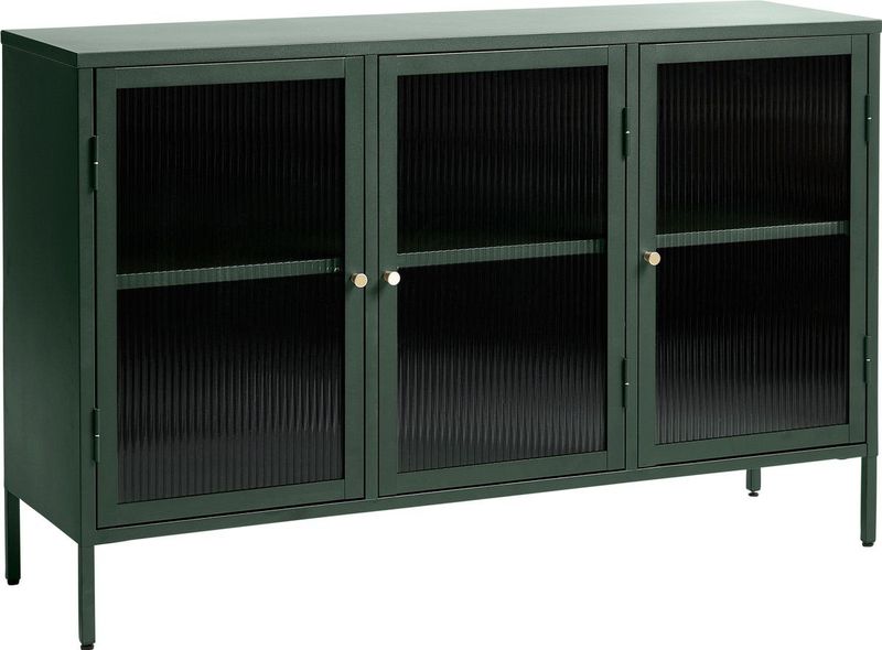 Dressoir - Groen - Glas en Metaal - 3 Delen