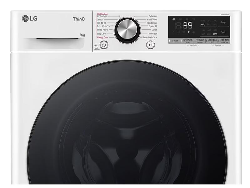LG Waschmaschine F2V7SLIM9 Links Frontloader mit 9 kg Ladekapazität