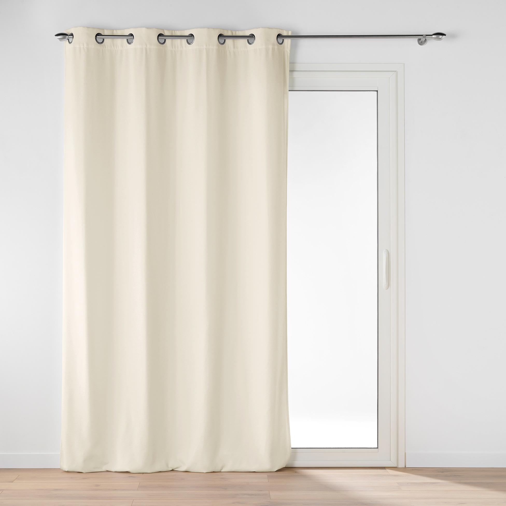RIDEAU OEILLETS 135X260CM VELOURS UNI NOVANA LIN