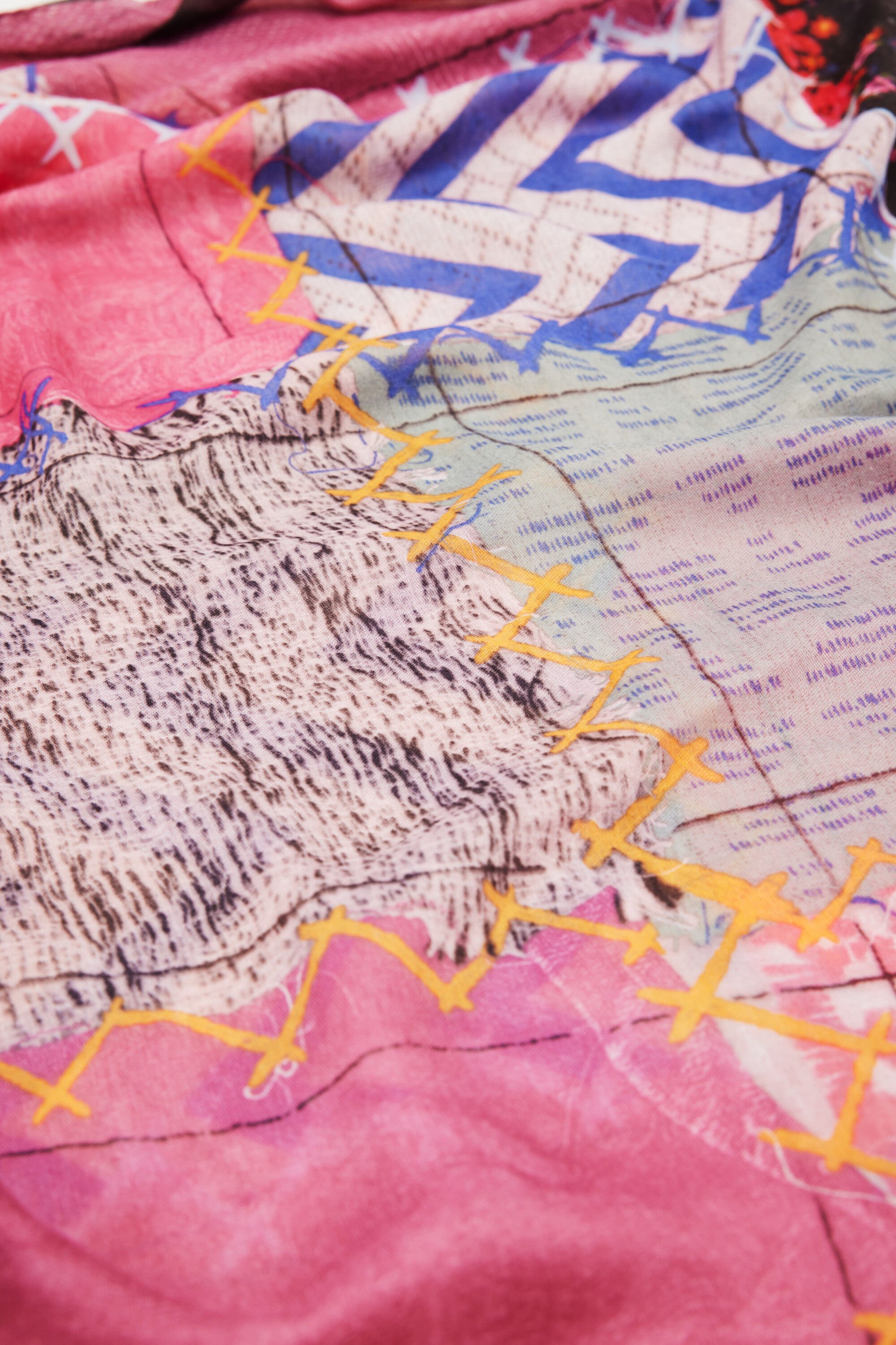 Foulard rectangulaire patchwork