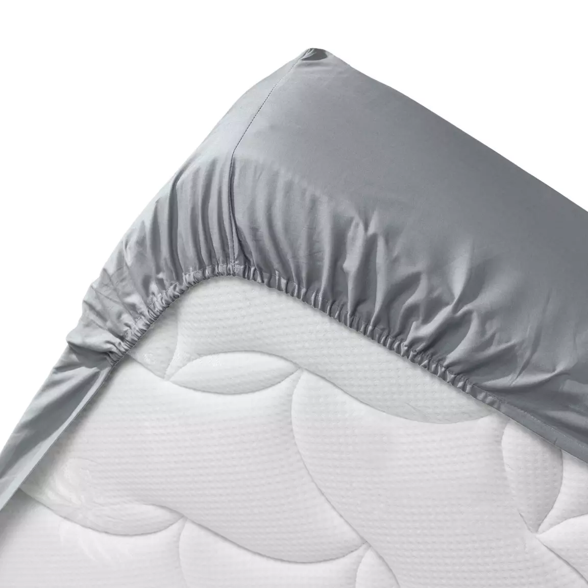 Drap housse coton bio (160 x 200 cm) Biolina Gris