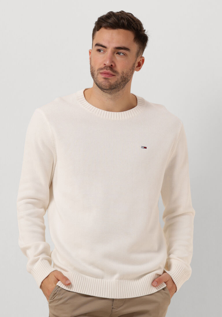 TOMMY JEANS witte tommy jeans sweater tjm slim essntls c-neck sweater