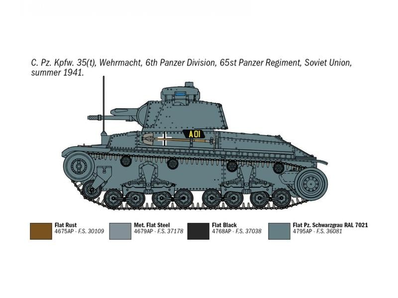 Italeri Bausatz Panzerkampfwagen 35 1:72 Panzer Modellbausatz im Massstab 1:35
