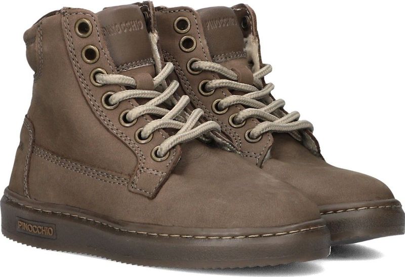 Pinocchio - P2187 - Veterboot - Khaki - Nubuck - Vachtvoering