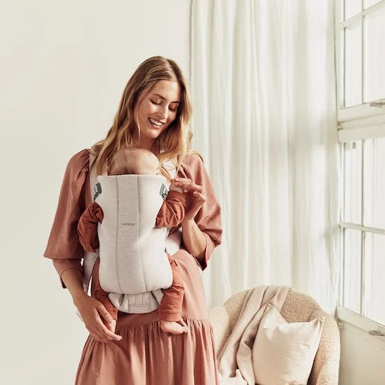 Porte-bébé Mini   Beige Clair Jersey 3D        de               BabyBjörn