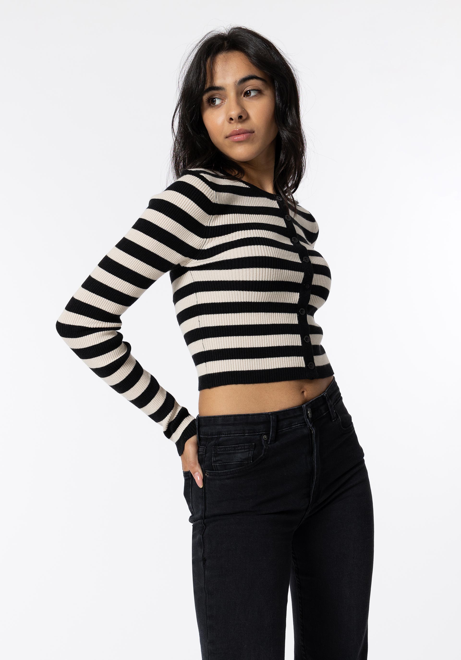 Cardigan às Riscas