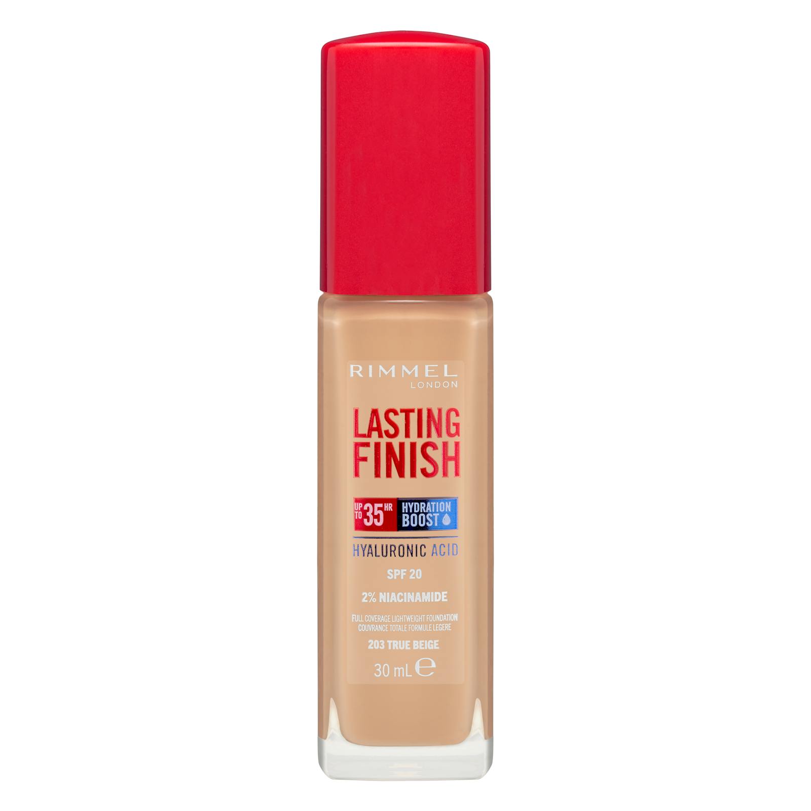 Fond de teint fluide Lasting Finish Rimmel London 203 True beige