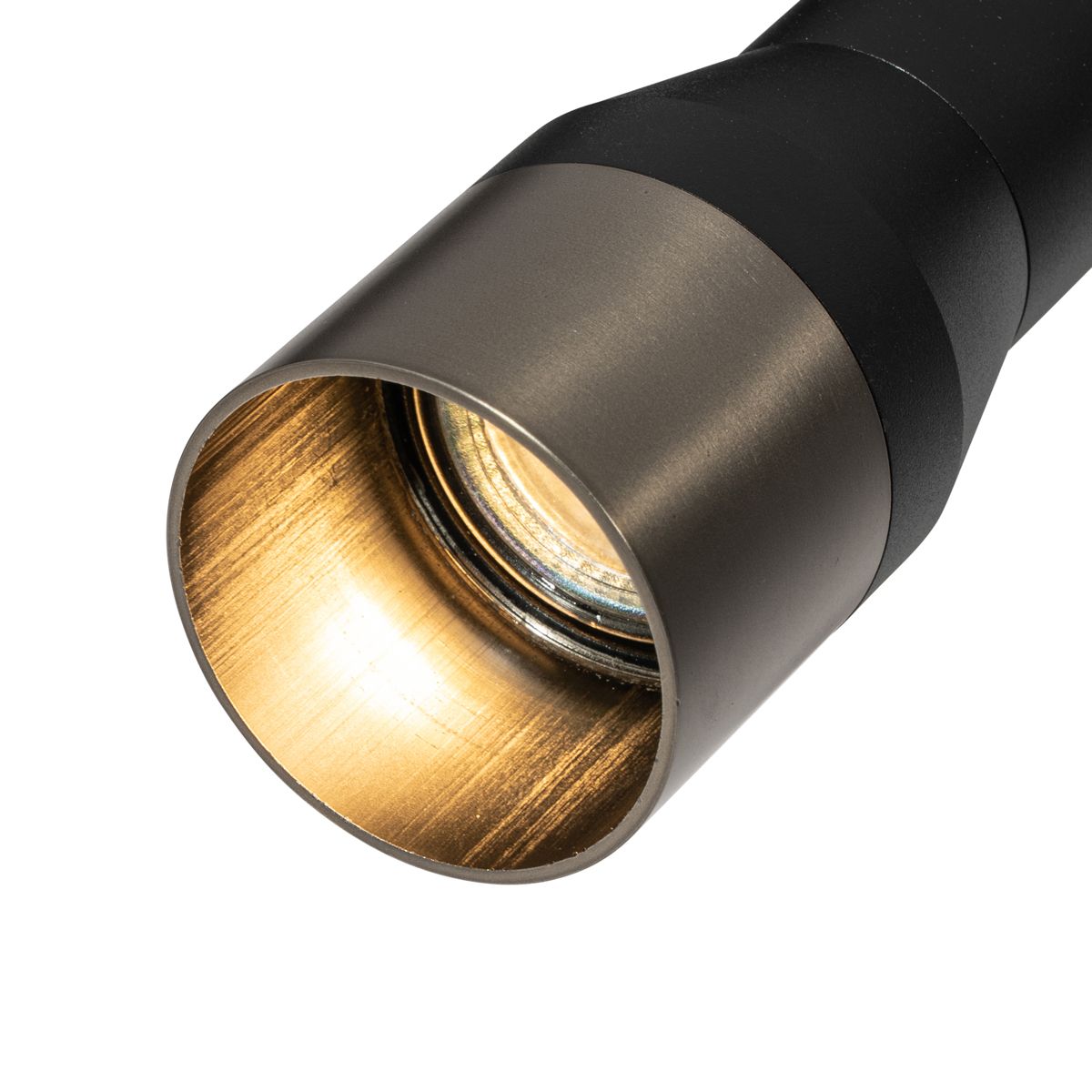 Moderne spot zwart met gunmetal voor railsysteem 1-fase GU10 50mm  - Iconic Kohua