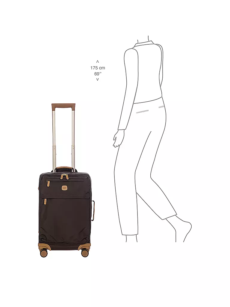 BRICS Trolley X Travel 55cm Brown braun