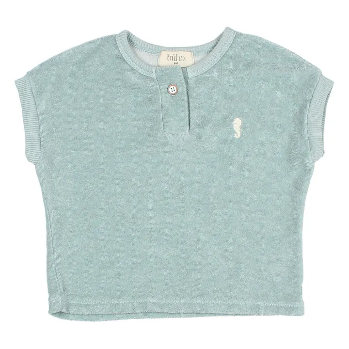 Búho T-shirt Uni Eponge | Bleu Vert