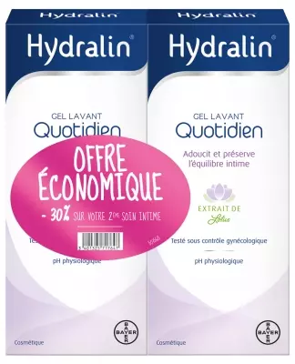Hydralin Quotidien Gel Lavant Lot de 2x400ml