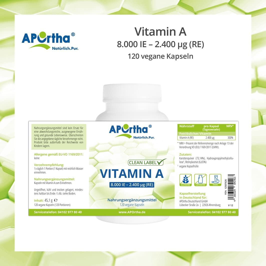APOrtha® Vitamin A  Kapseln - 8.000 IE (2.400 µg)
