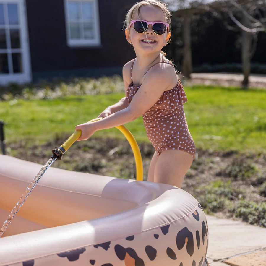 Swim Essentials Aufblasbarer Pool Panther Druck Beige