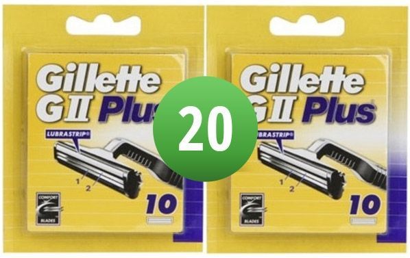 Gillette G2 Plus Scheermesjes 20st
