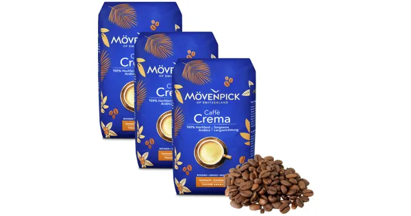 Mövenpick Caffè Crema Bohnen 3x500g