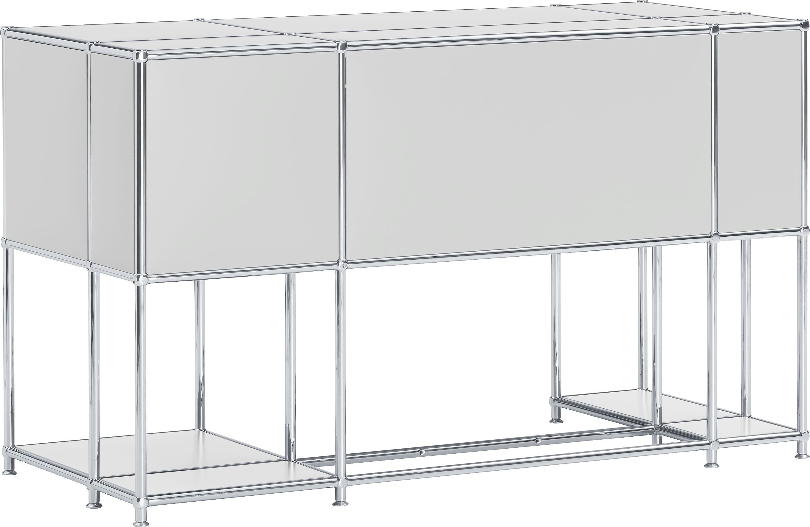 FLEXCUBE Schreibtisch - Hellgrau / B: 134.0 cm x T: 60.0 cm x H: 80.0 cm