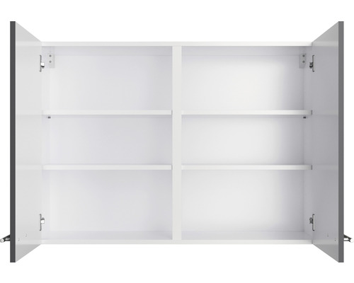 Optifit wandkast Jonte984 BxDxH 100x34,9x70,4 cm antraciet glanzend gedemonteerd