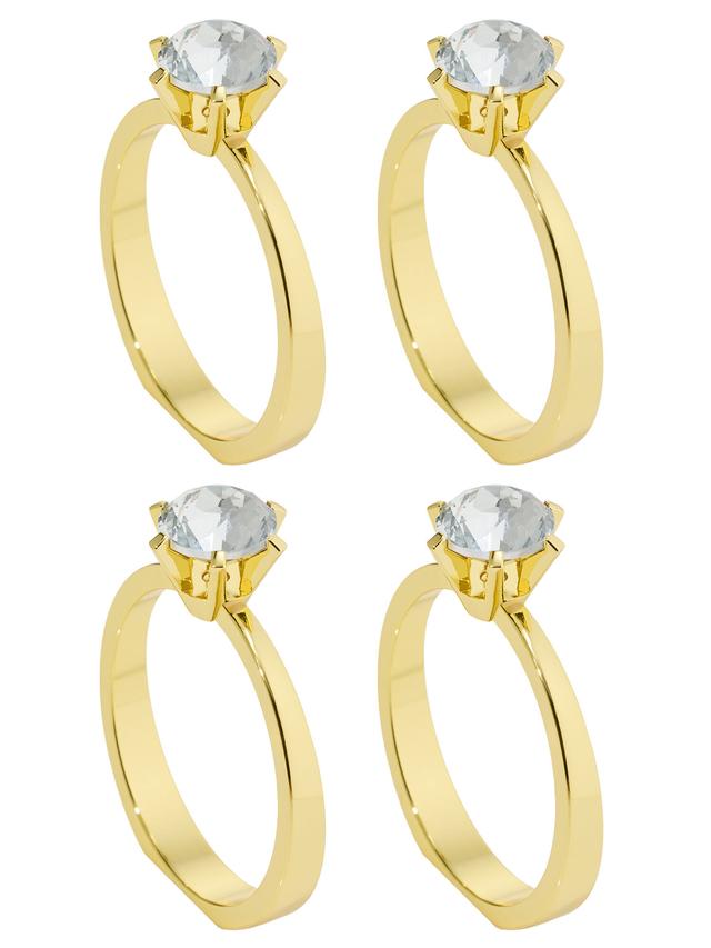 Serviettenring Diamant mit Box, 4er-Set