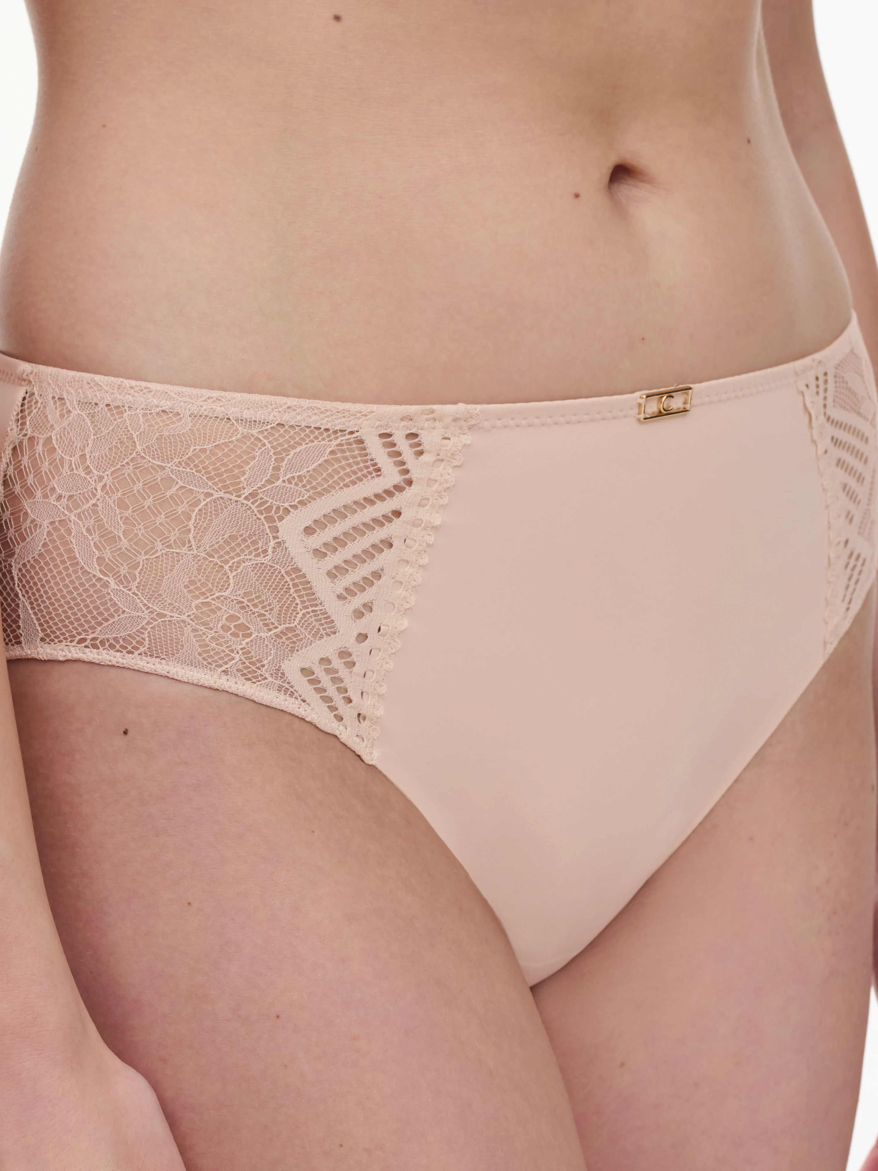 ORIGINS - Culotte taille haute en dentelle | Beige