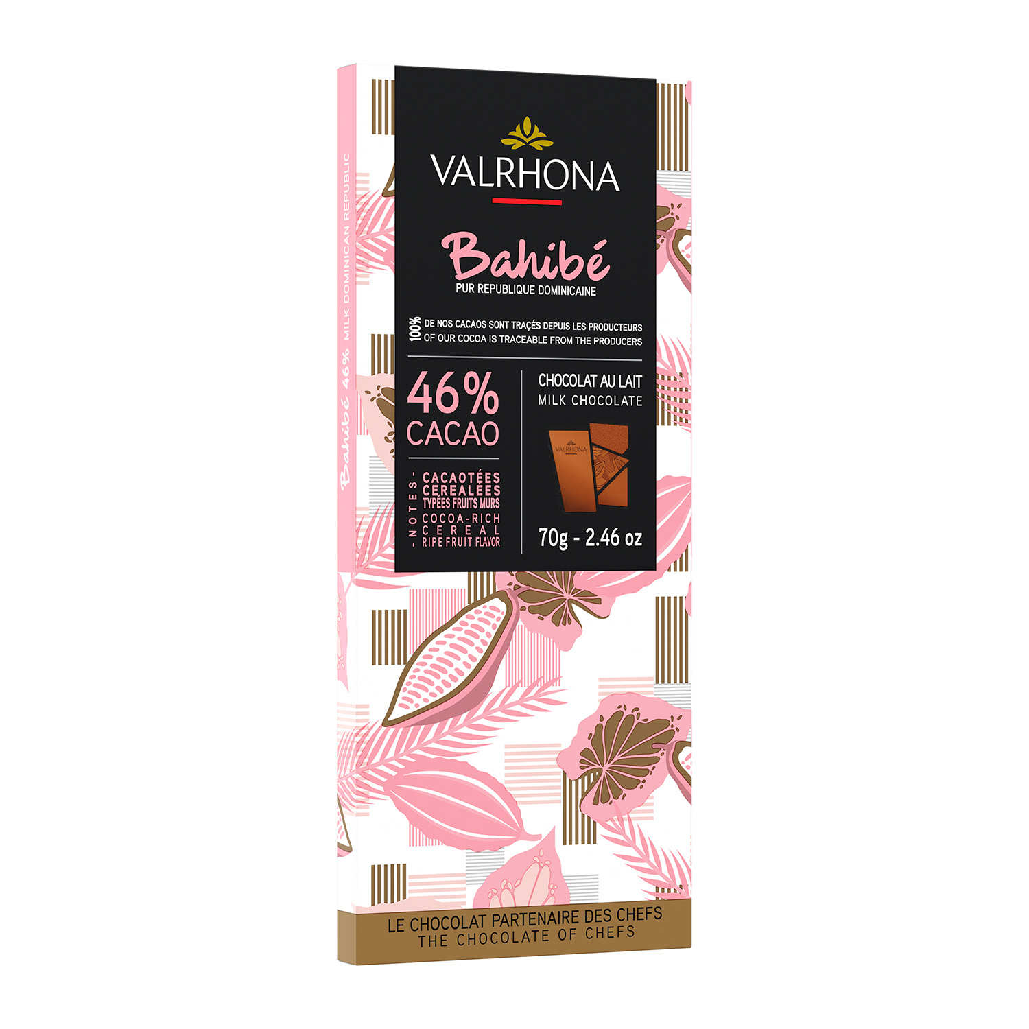Tablette de chocolat au lait Bahibe 46% - Valrhona