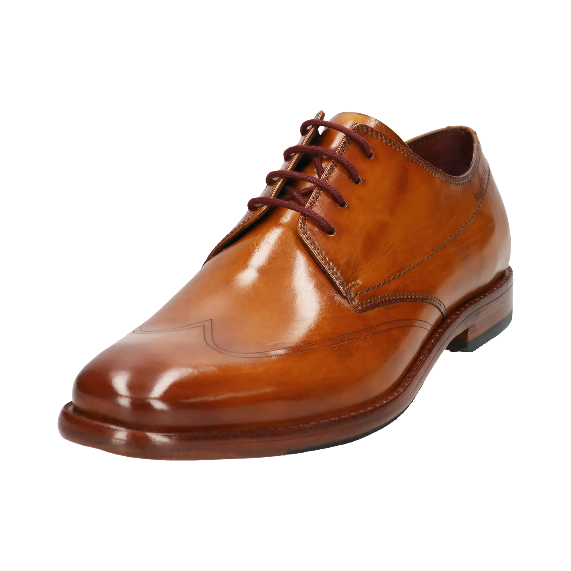 Leder Business Schnürer cognac