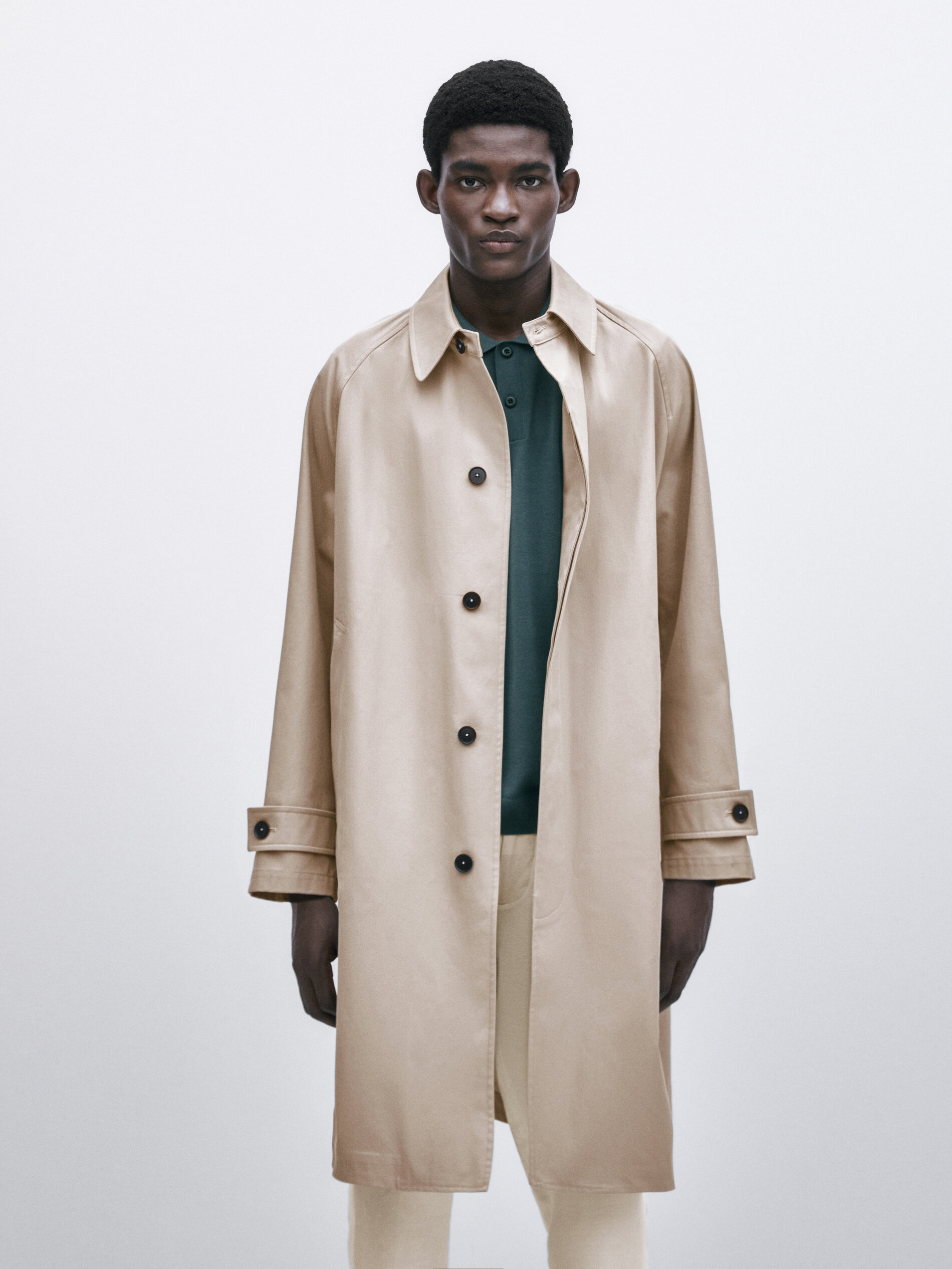 Trench coat volumoso em algodão - Studio - ARENA