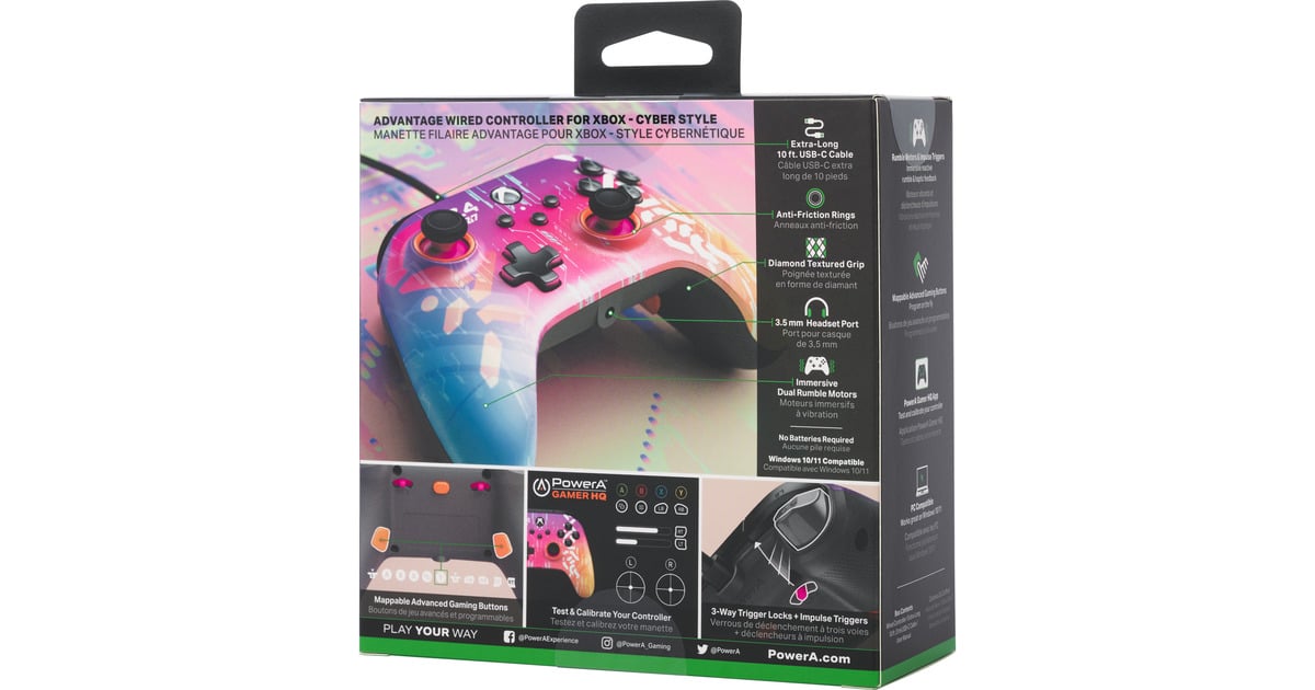 PowerAXbox Wired Controller Cyberstyle  (Xbox Series X|S, Xbox One, Windows)