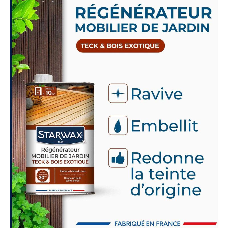 Régénérateur mobilier de jardin - spécial teck, bois exotique - 500 mL