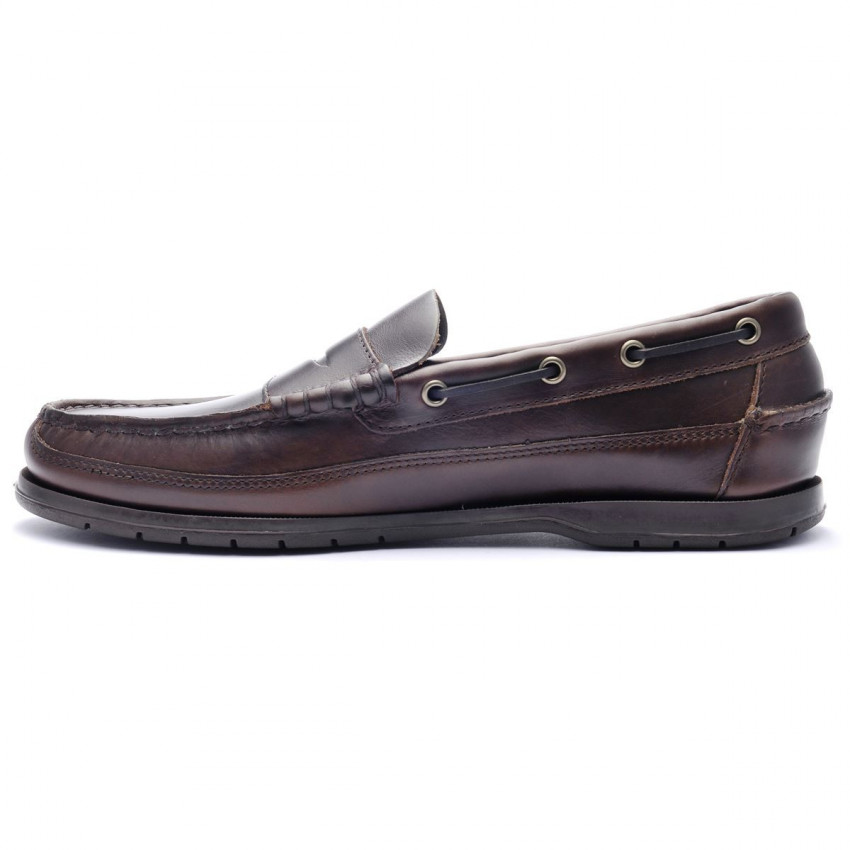 SLOOP Dark Brown-MOCASSIN POUR HOMME EN CUIR