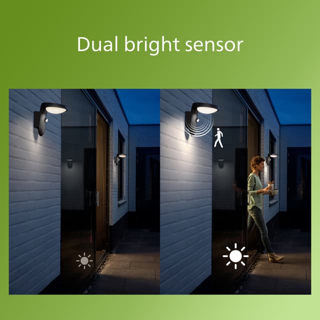 Philips Tyla IR udendørs solcelle væglampe 1.2W
