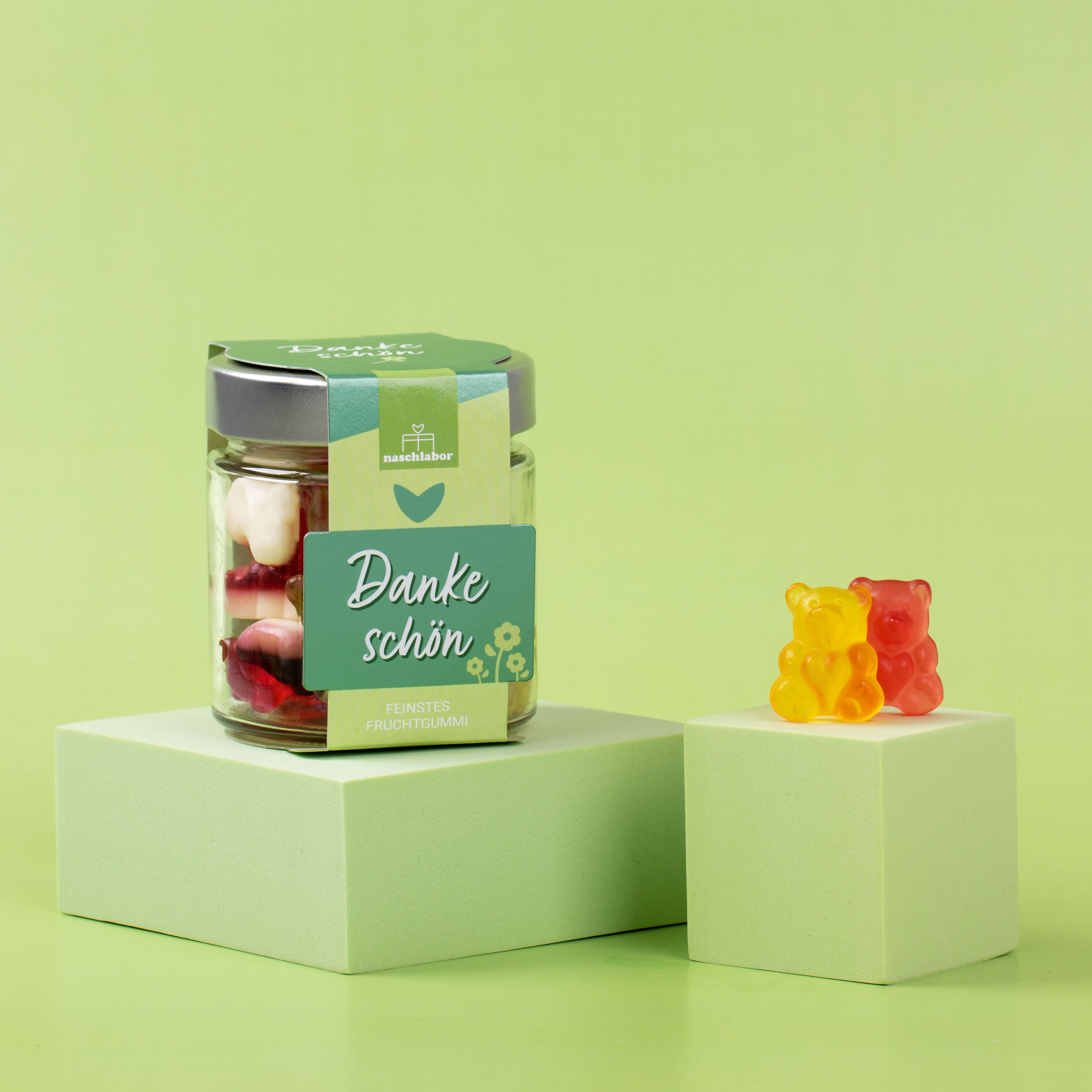 naschlabor 8 Stück Fruchtgummi Dankeschön Groß-Verpackung