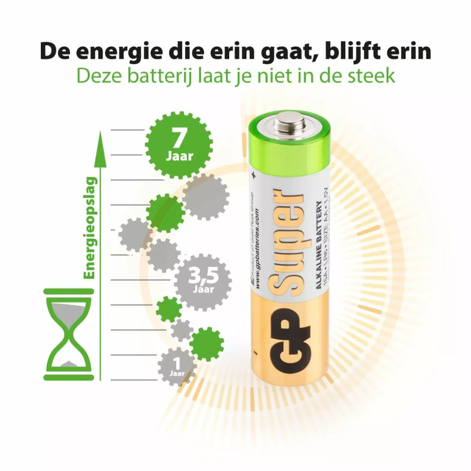 GP Alkaline Super Batterijen1,5V (40st) - AA - GPSUP15A984S40