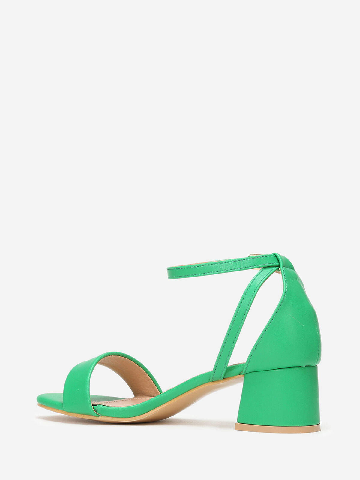 Sandales à talon carré arrondi grandes tailles- Vert