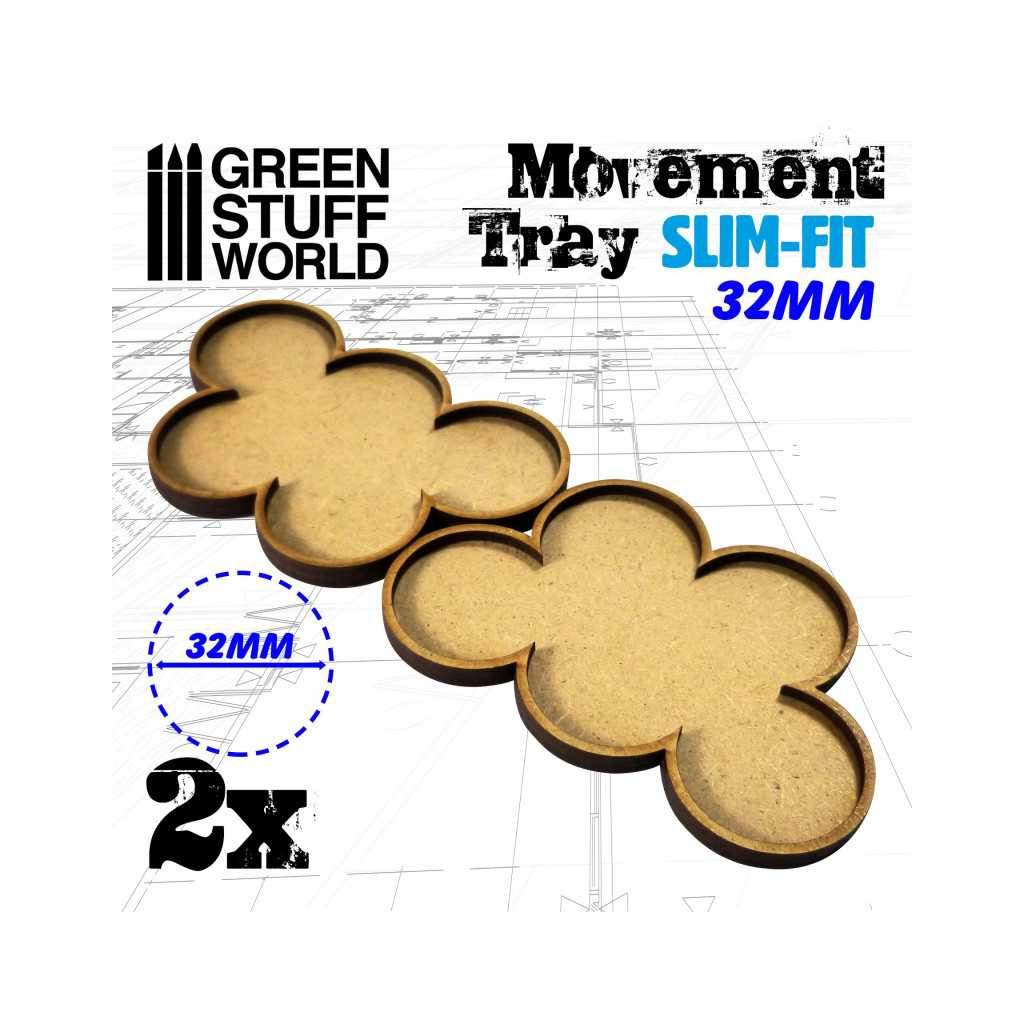 Plateaux de Mouvement MDF 32mm x5 - Skirmish