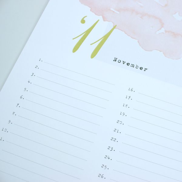 Fabrikten Watercolour Jaarkalender