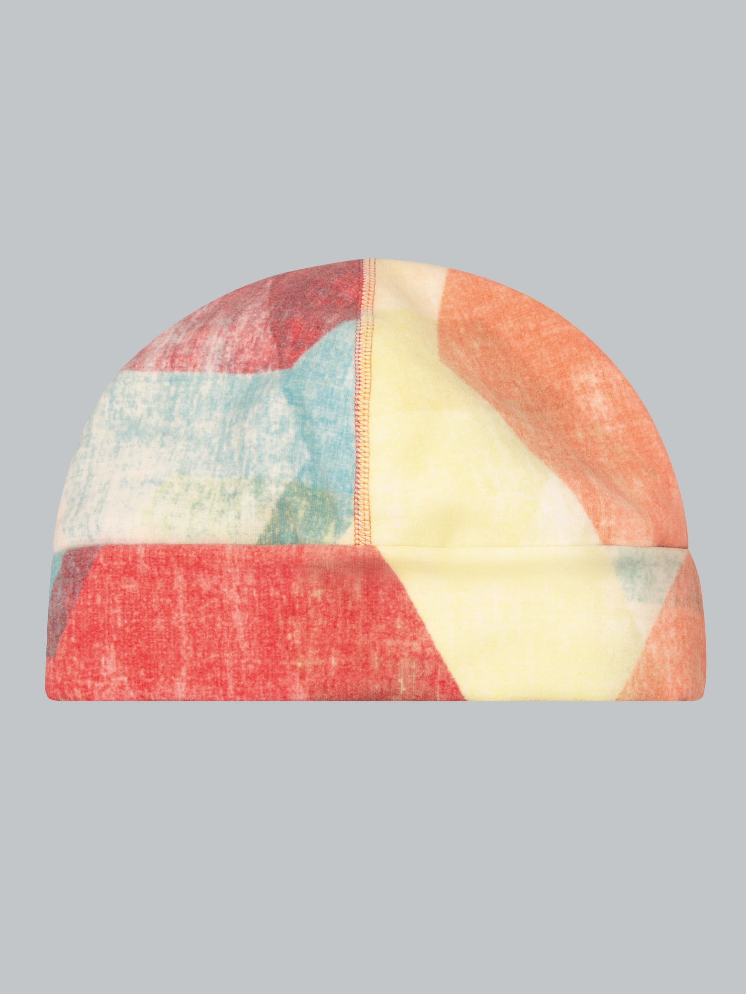 Fleece-Mütze mit Allover-Print Peach