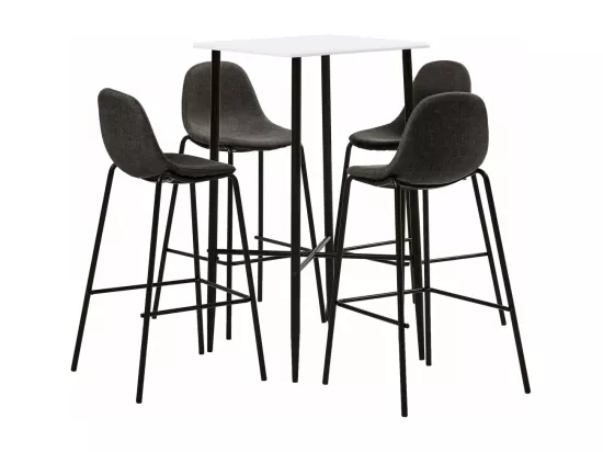 Ensemble de bar 5 pcs Tissu Gris foncé