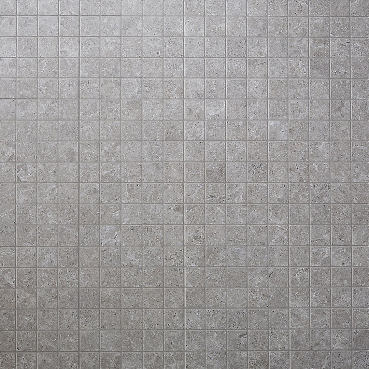 Mosaïque sol et mur gris 30 x 30 cm Soft Lime Stone