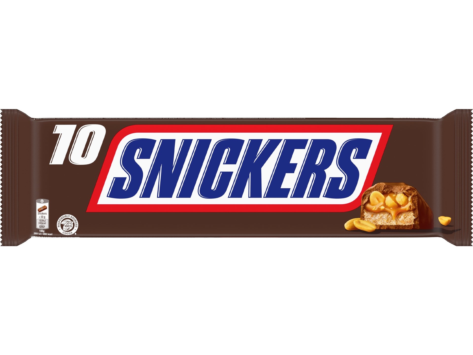CHOCOLATES SNICKERS 10 PACK 50G