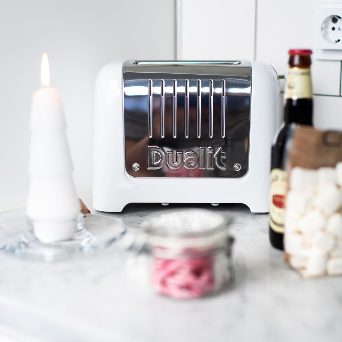Lite Brødrister 2-skiver High Gloss Hvit