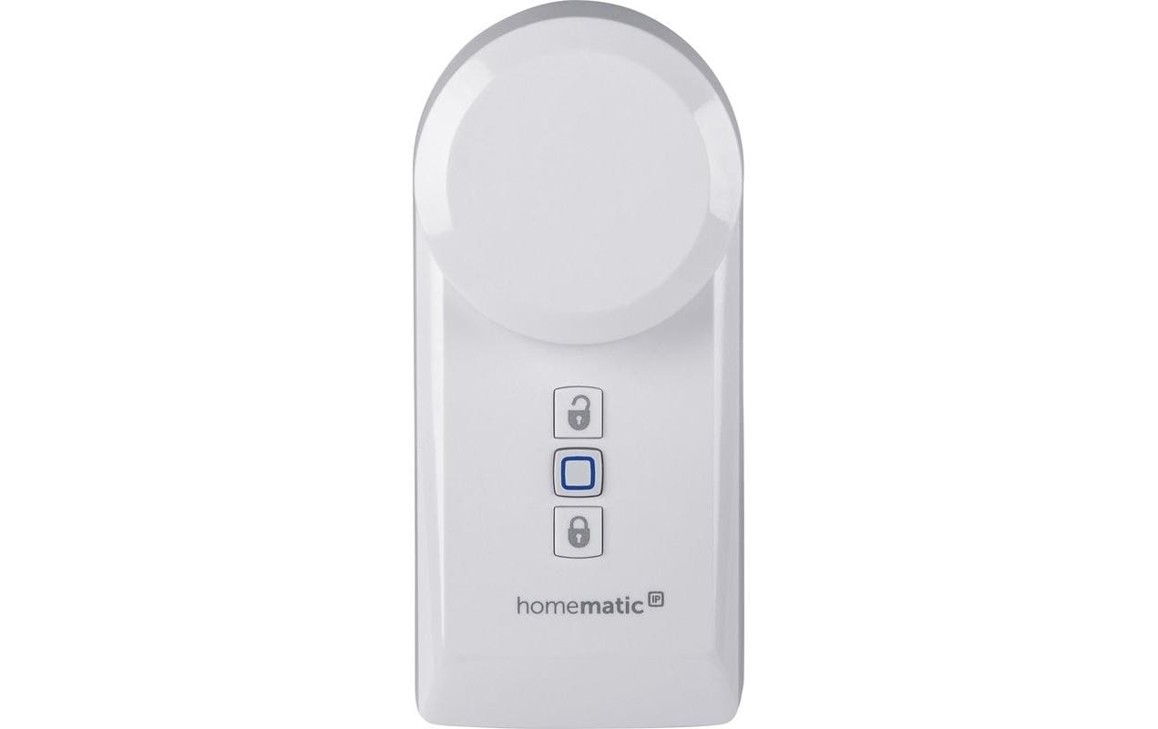 Smart Home Funk-Türschlossantrieb HmIP-DLD - Weiss<br>Komfortable & Flexible Zutrittssteuerung – für Euro-Zylinder / mit optionalem Adapter auch für CH und KABA-Zylinder – HmIP-DLD