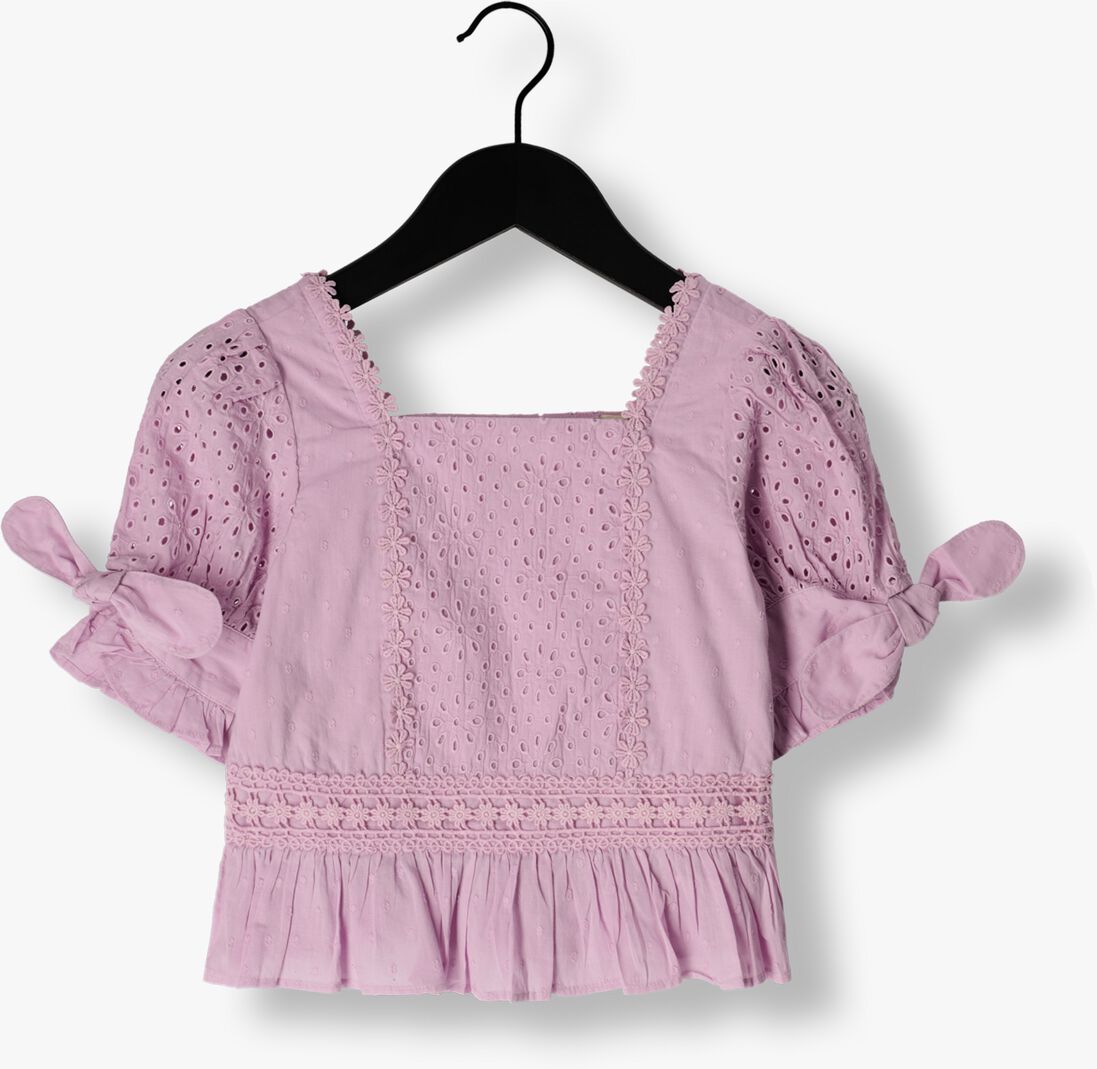SCOTCH & SODA lila scotch & soda blouse short sleeved broderie anglaise top