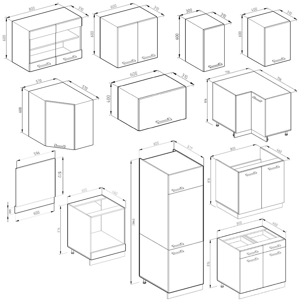 Vicco Eckküche Küchenblock Einbauküche R-Line J-Shape Anthrazit Rot 277x257 cm modern Küchenschränke Küchenmöbel