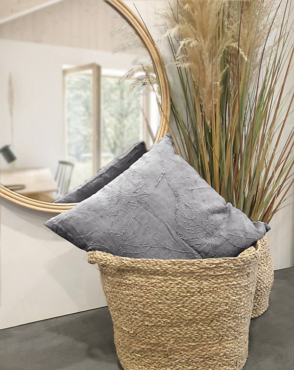 Coussin fougère lin Ornami L.40 x l.40 cm