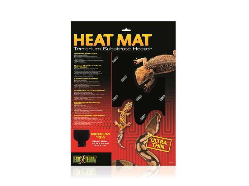 Exo Terra Substratheizer Heat Mat M, 26.5 x 28 cm, 16W Heizmatten für Glasterrarien