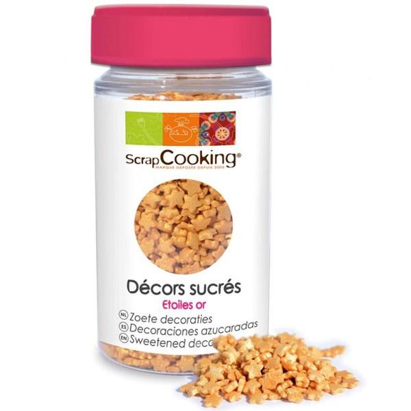 Décors sucrés étoiles dorées Scrapcooking