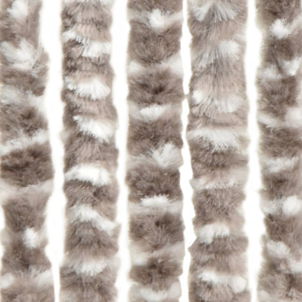Moustiquaire taupe et blanc 90x220 cm chenille