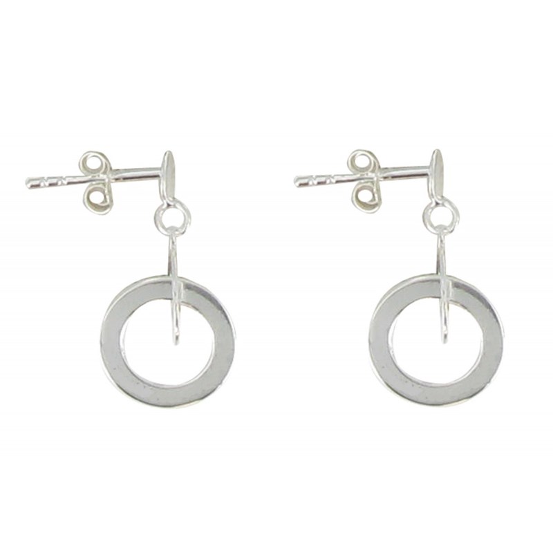 Boucles d'Oreilles Double Anneaux Argent 925