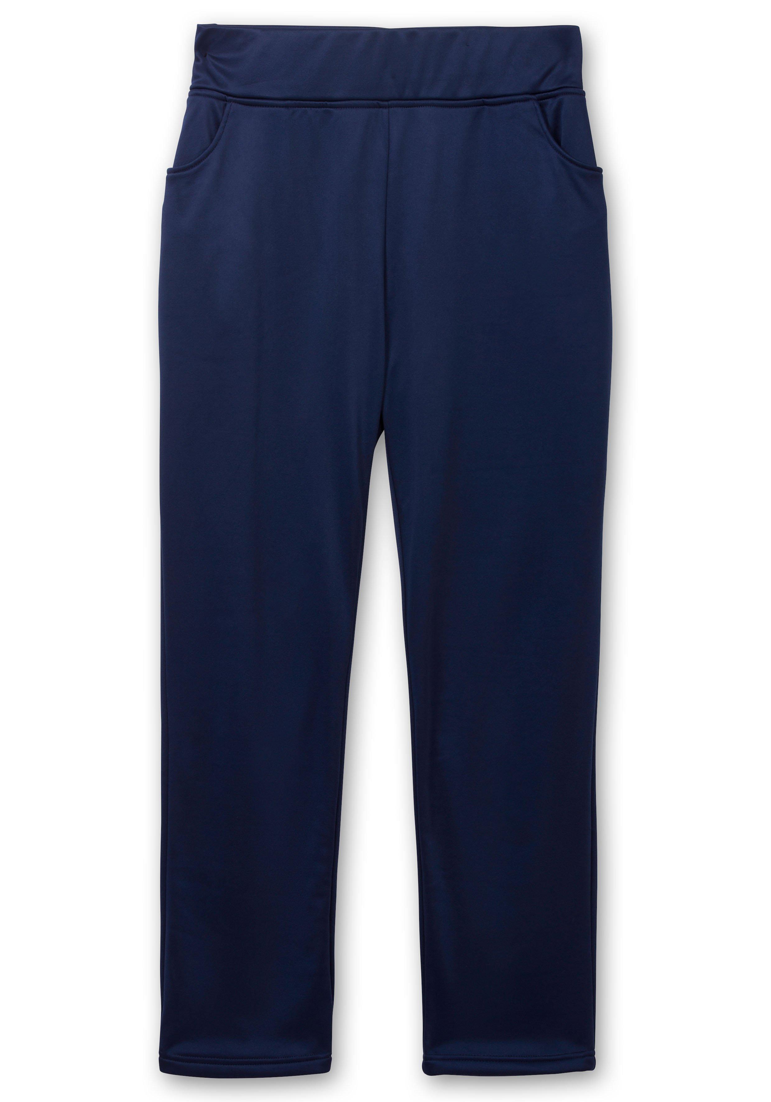 Leicht glänzende Schlupfhose mit Fleece-Innenseite