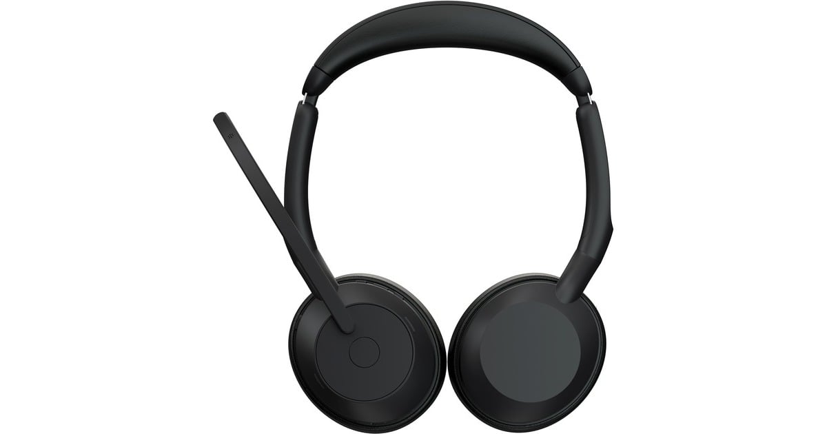 JabraJBR Evolve2 55 MS Stereo Link380c on-ear headset  (Zwart)